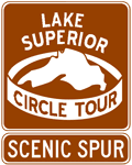 Lake Superior Circle Tour Scenic Spur route marker